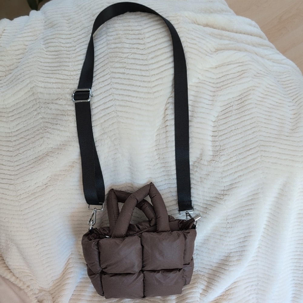 Brown Quilted Shoulder Bag